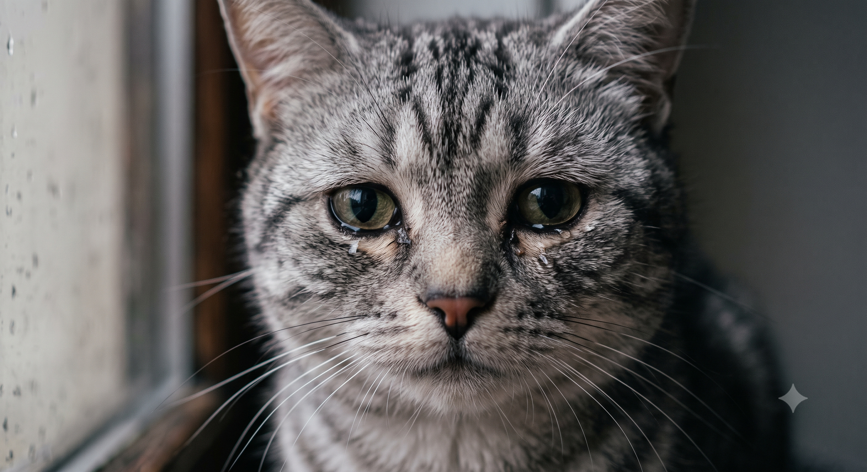 cat, a little sad